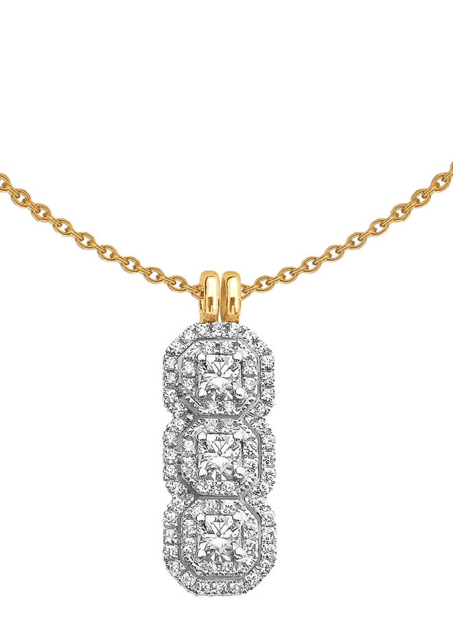 234H 1.11Ct DEFSi2 Hanger met ketting goud 18kt