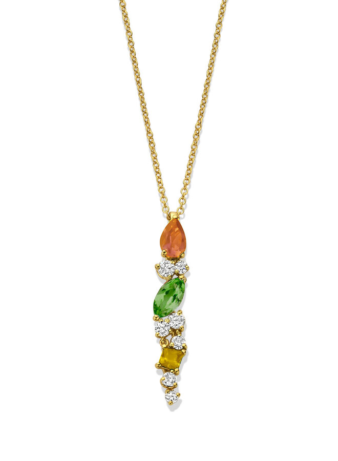 Collier 18kt Goud 068452/JQ 0.28Ct