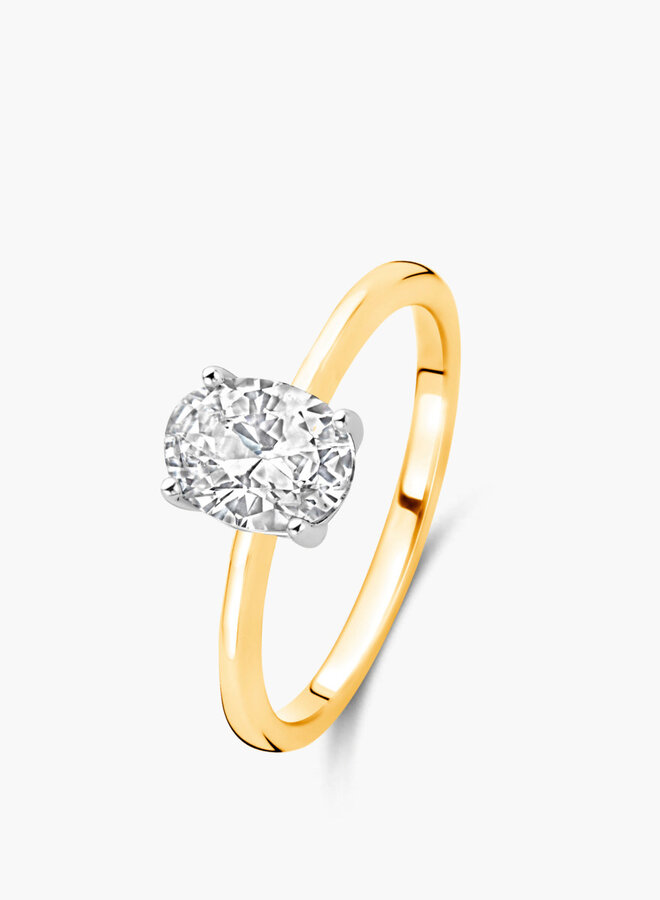 Ring  goud 18kt 91WD65/$  1.00Ct Lab-Grown Diamond