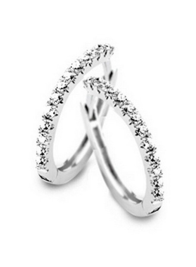 Creolen Goud 18kt JA1713 .21Ct(is in geel goud)