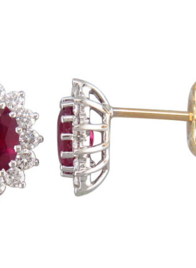 Oorstekers Goud 18kt JA3059 0.46Ct+Ro1.22Ct