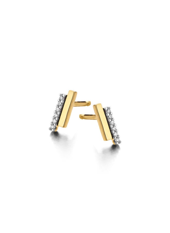 Oorstekers 18kt goud 057849/A 0.04Ct