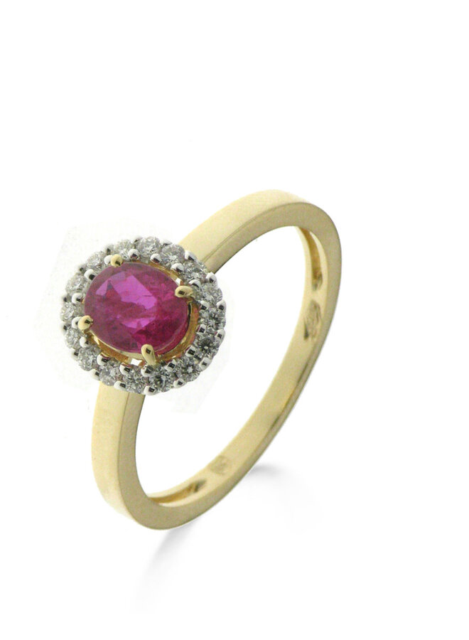 Ring 18kt goud 058551/RA 0.17Ct Ro 0.86Ct