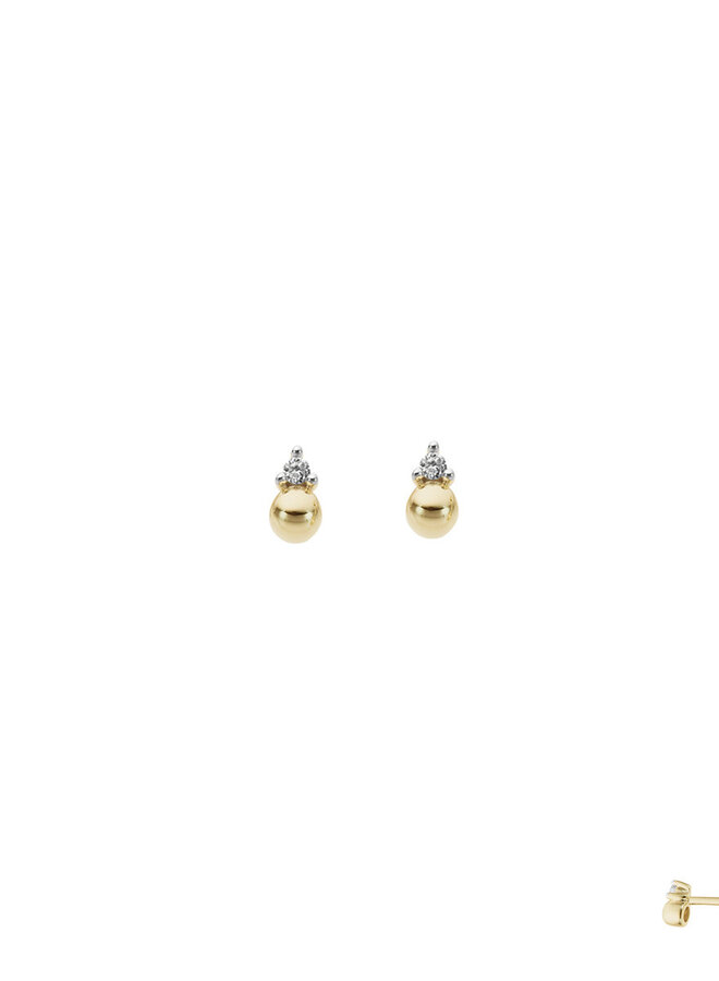 Oorstekers 18kt goud 066643/A 0.02Ct
