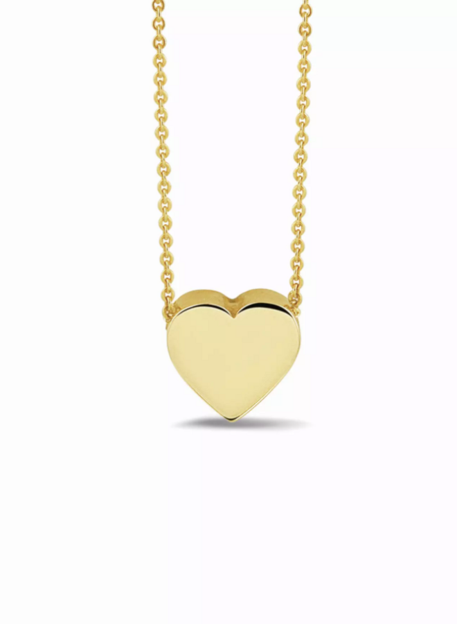 See You Gold mini Heart+Chain 9kt