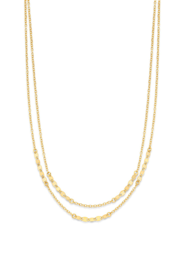 Naiomy Zilver N6J51 Ketting Doublé