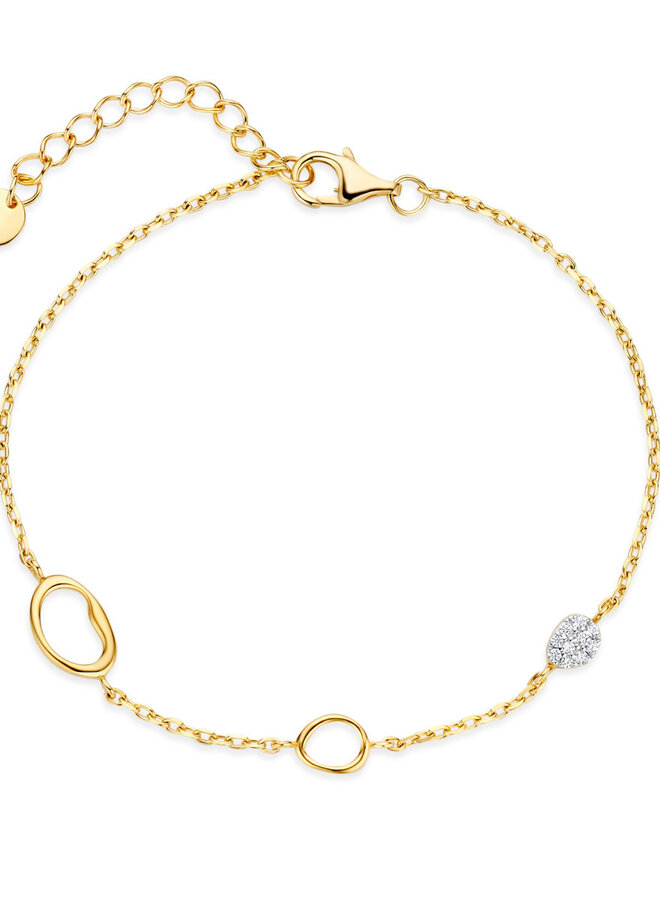 Naiomy Zilver N6I57 Armband Doublé