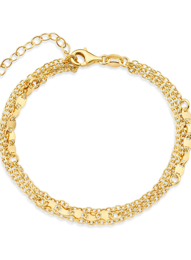 Naiomy Zilver N6J52 Armband Doublé