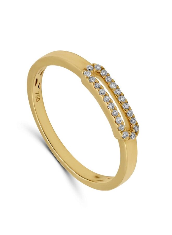 Ring Goud 18kt E10R0241G 0.07Ct