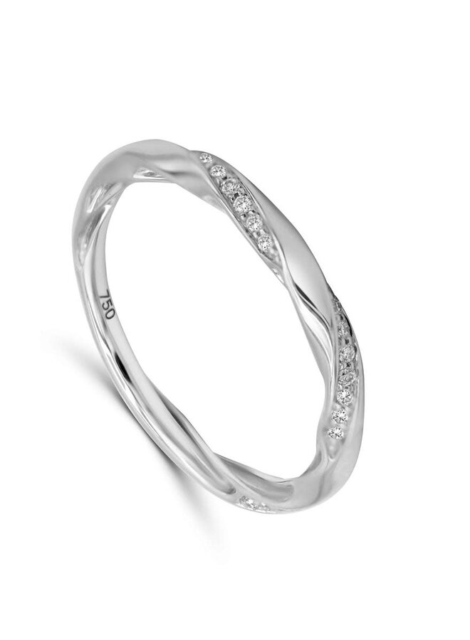 Ring Goud 18kt E10R0336W 0.10Ct