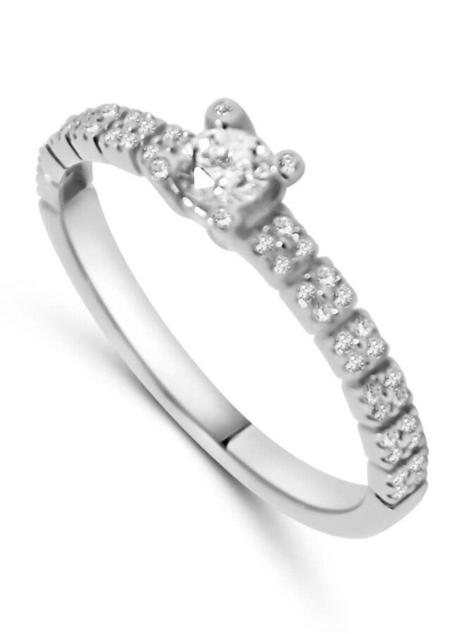 Ring Goud 18kt E10R0193W 0.33Ct