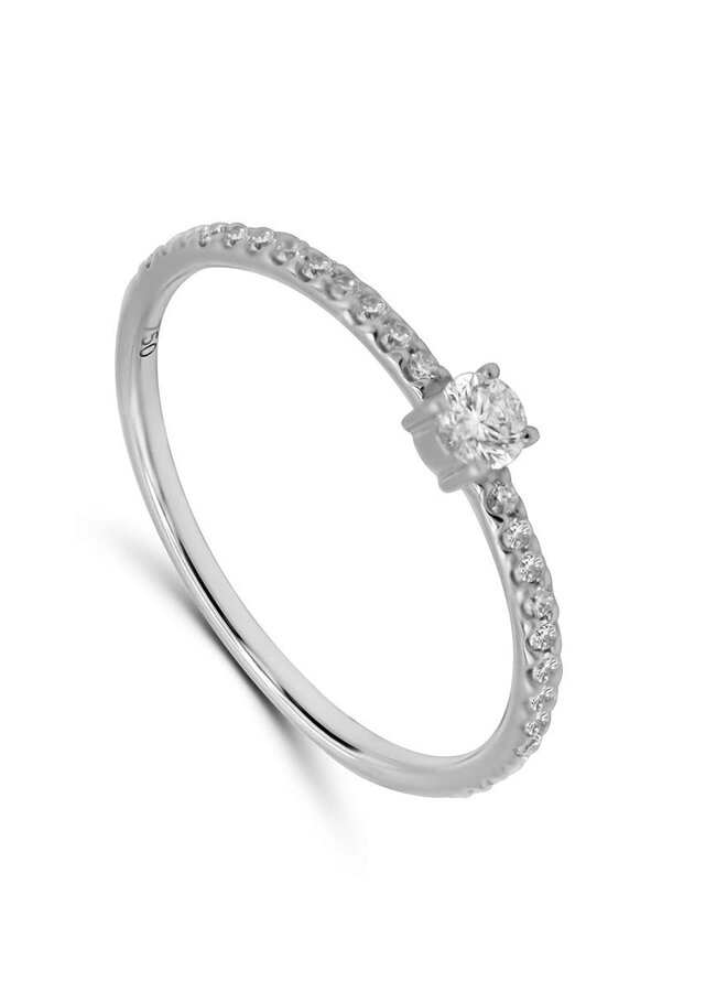 Ring Goud 18kt E10R0334W 0.22Ct