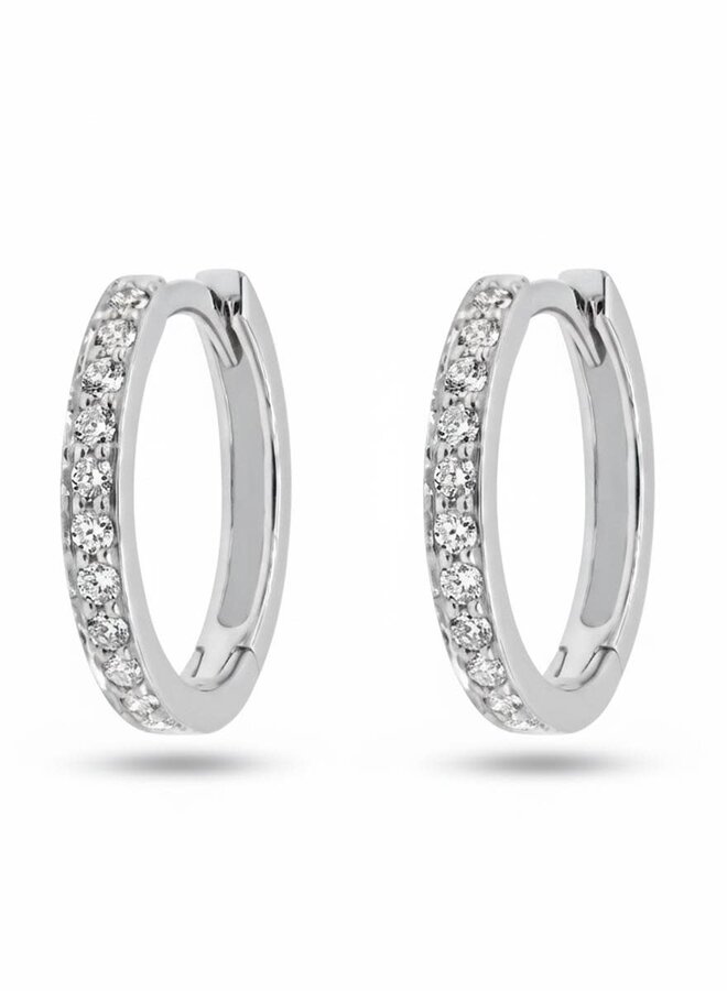 Creolen Goud 18kt E10B0370W 0.15Ct