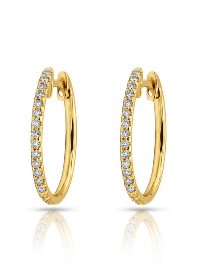 Creolen Goud 18kt E10B0318G 0.18Ct