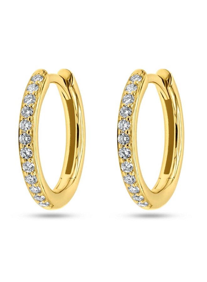 Creolen Goud 18kt E10B0371G 0.16Ct