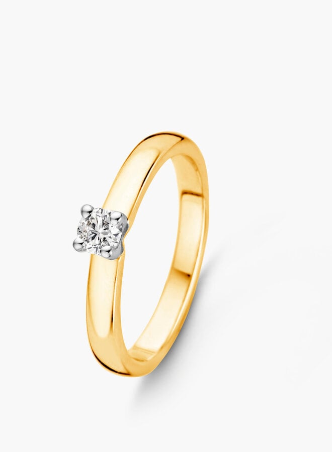Ring goud 18kt 91Q637/A 0.19Ct Natural Diamond