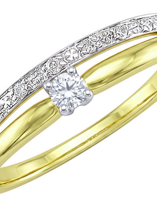 Ring 18kt goud JA4062 0.12Ct
