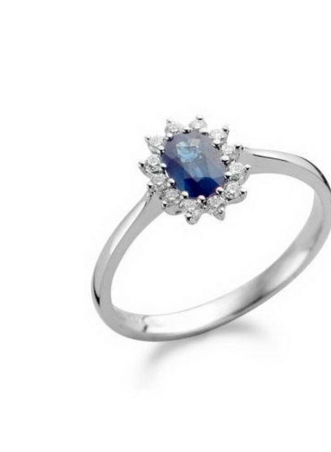 Ring goud 18kt JA543 Saf 0.55Ct+0.17Ct