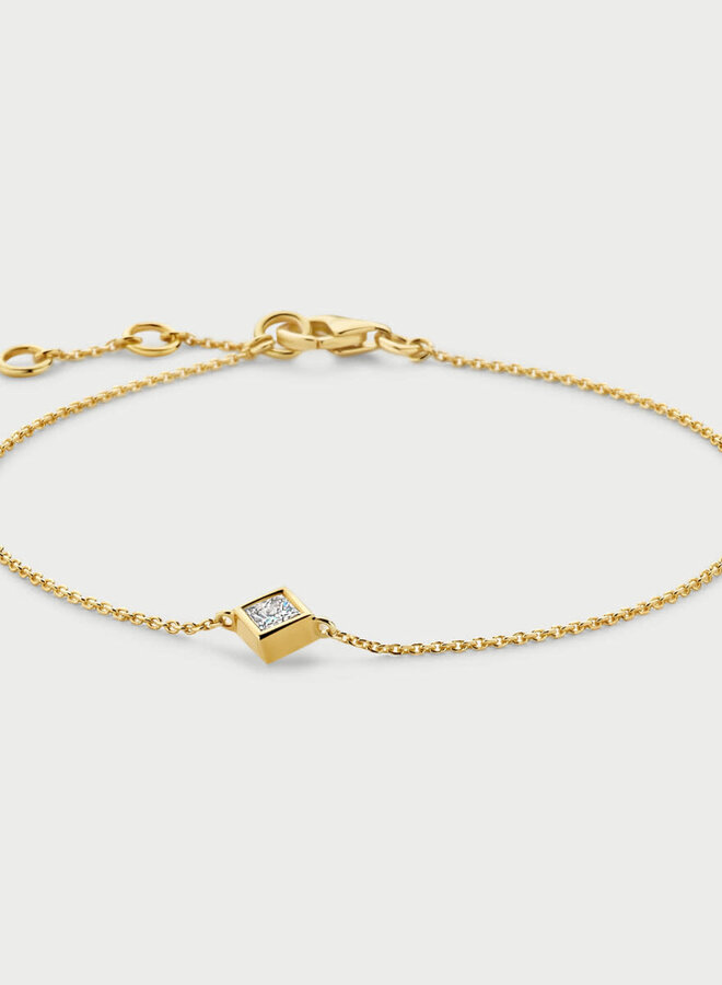 Mérité 14kt Goud MCB010/$ Armband Lab 0.17Ct