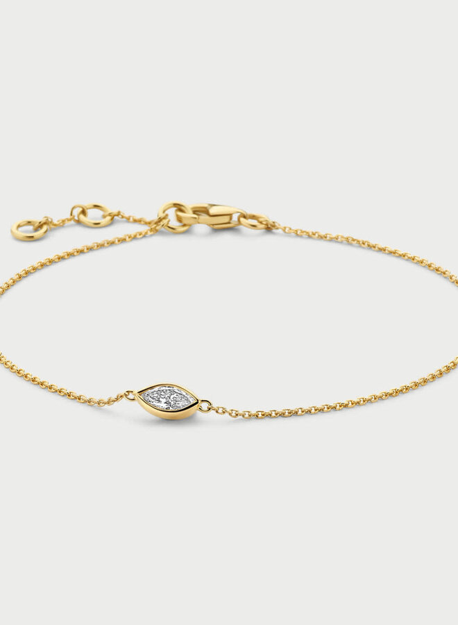 Mérité 14kt Goud MCB015/$ Armband Lab 0.17Ct