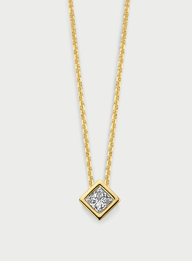 Mérité 14kt Goud MCC017/$ Collier Lab 0.15Ct