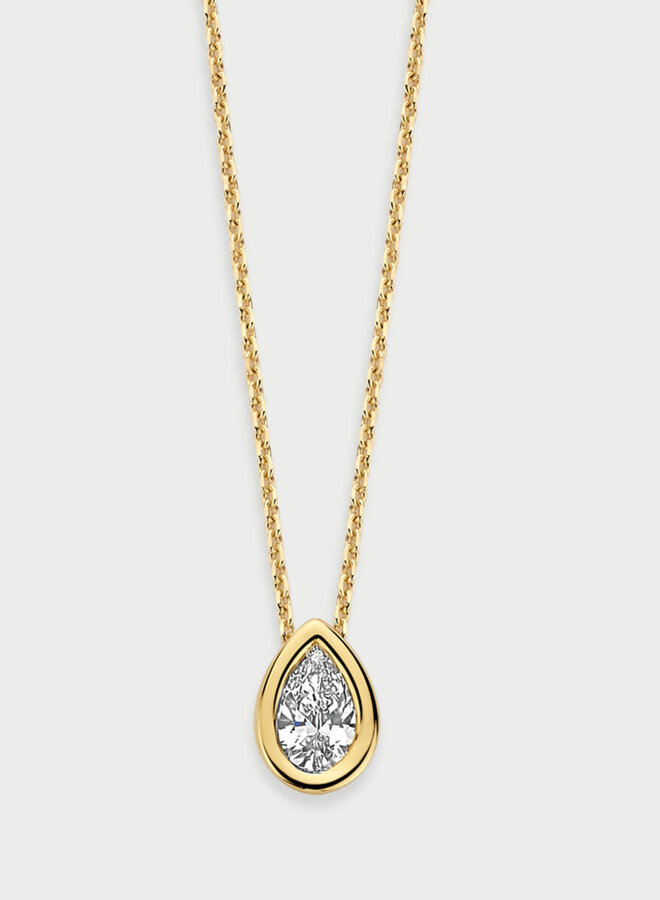 Mérité 14kt Goud MCC023/$ Collier Lab 0.26Ct
