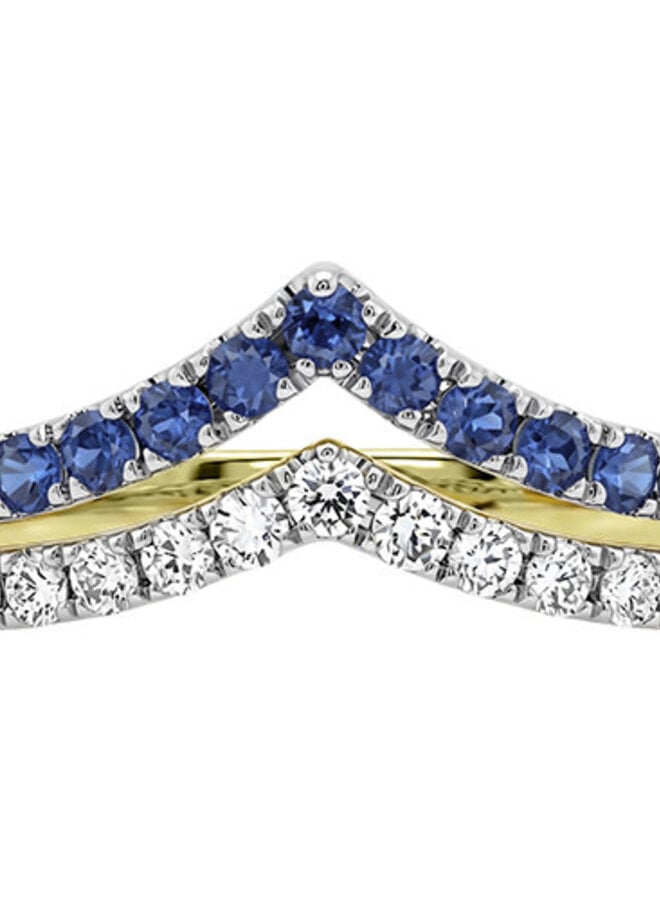 Ring Goud 18kt JA7458 0.17Ct+saf 0.29Ct