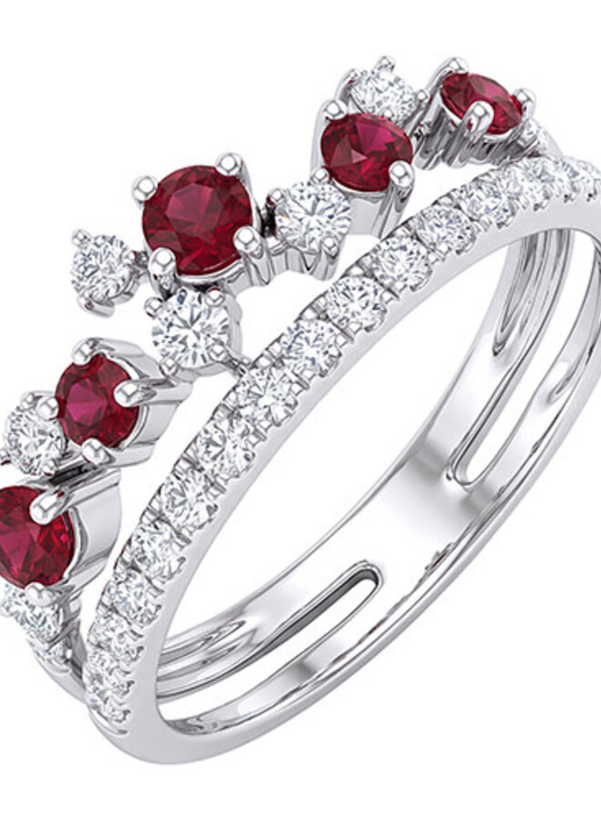 Ring Goud 18kt RG6317RB  0.34Ct+Rob0.43Ct