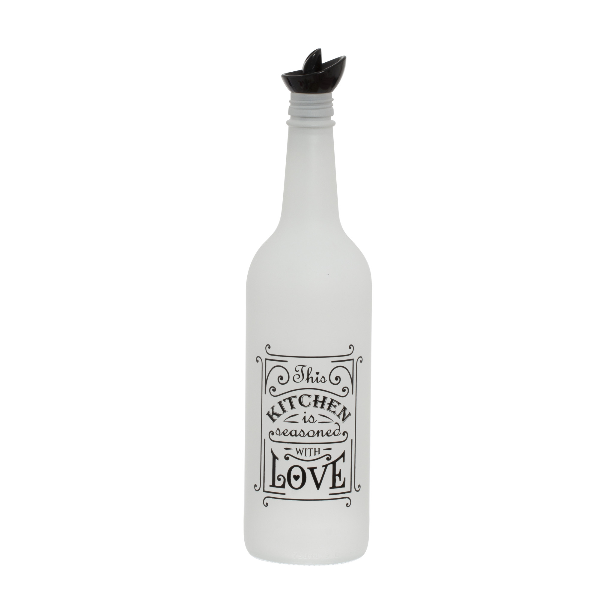 Bouteille d'huile en verre