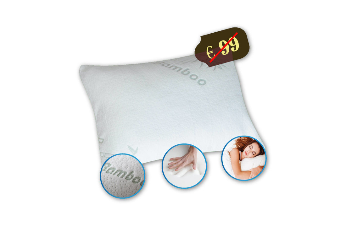 Memory Foam Kussen Bamboo 50x60cm