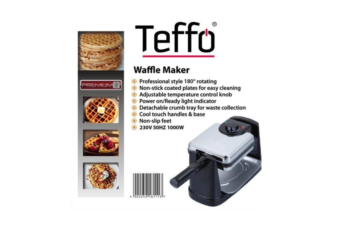 Vierkant Wafelijzer - 180° Roterend I Teffo