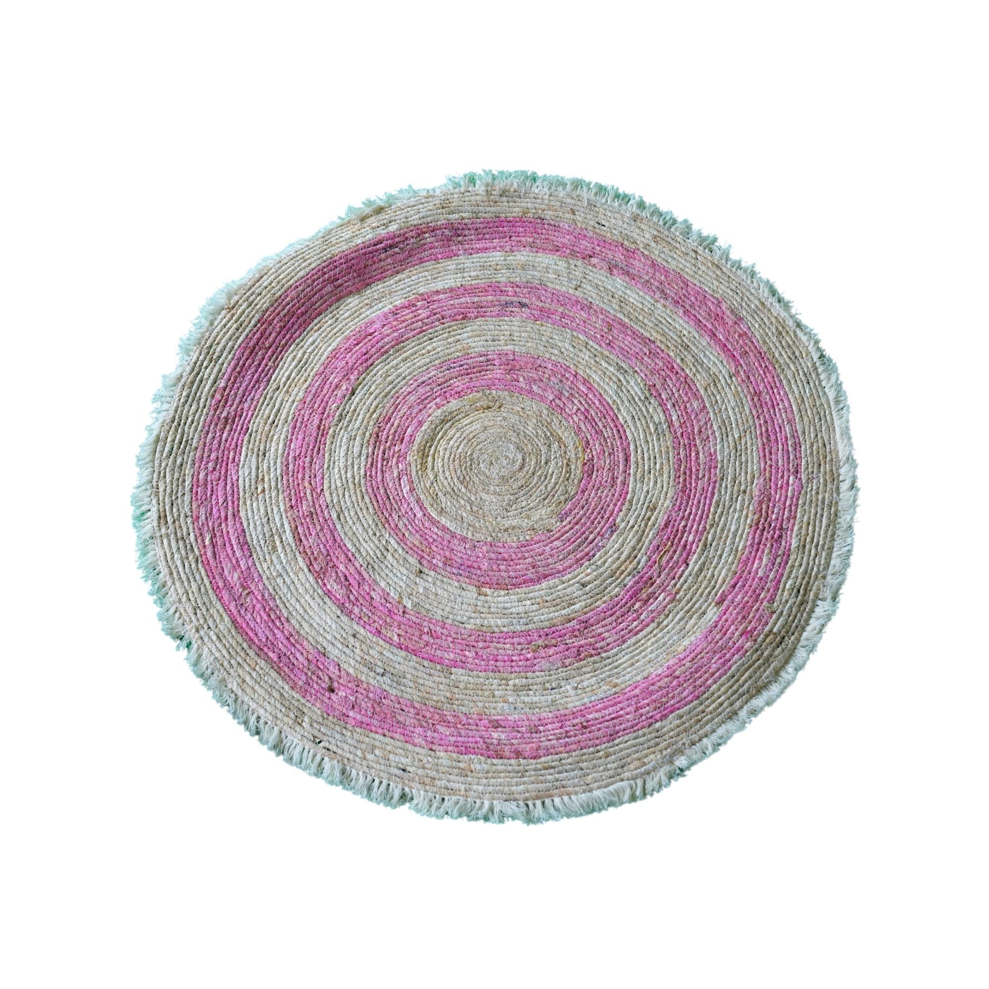 Tapijt 80 cm rond - gevlochten