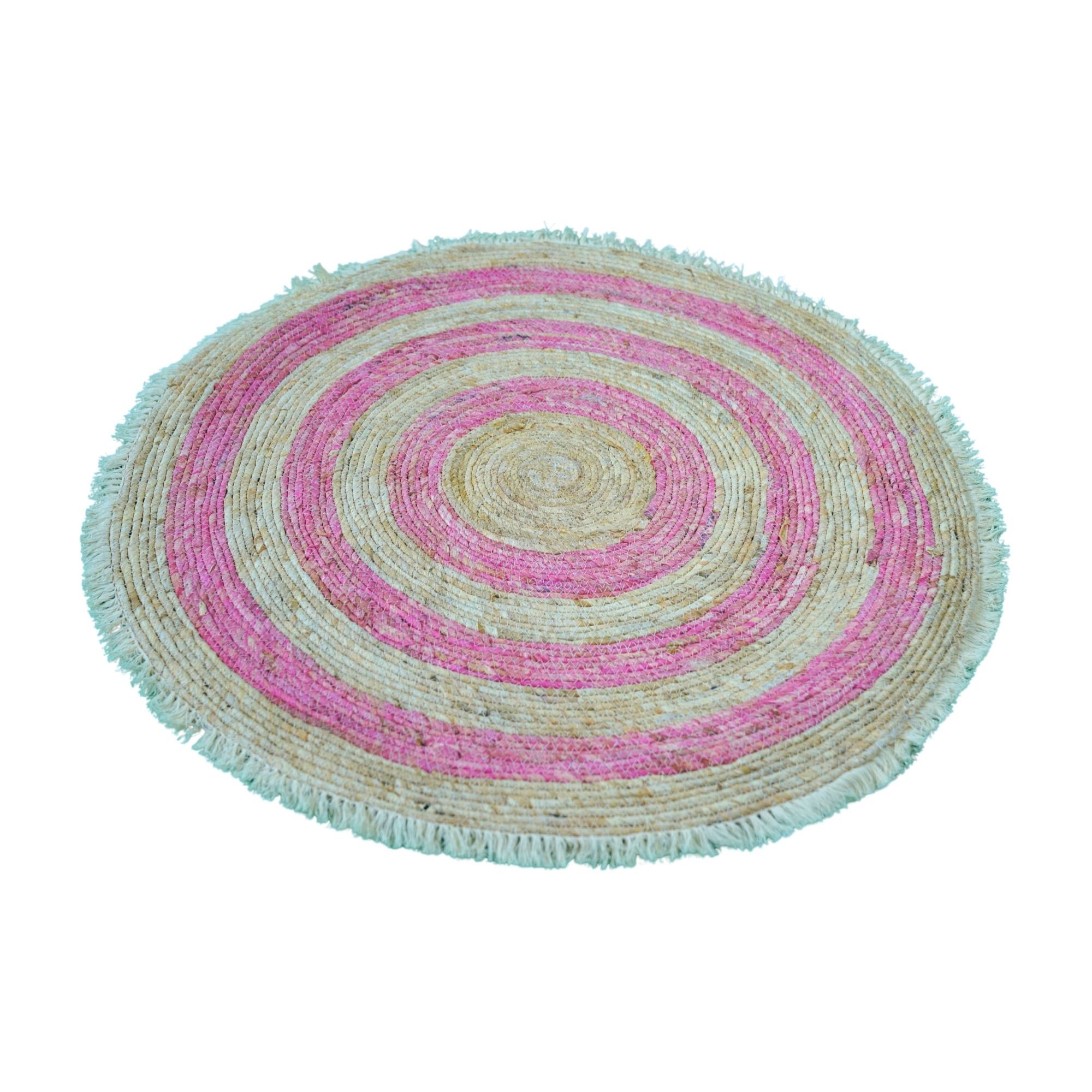 Tapijt 80 cm rond - gevlochten
