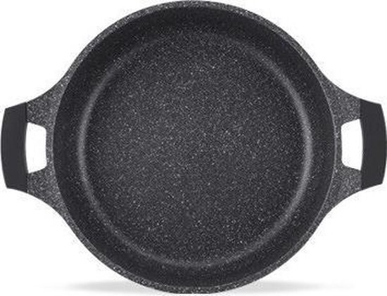 Marmite en Marbre avec Couvercle en Verre Noir - ⌀34cm