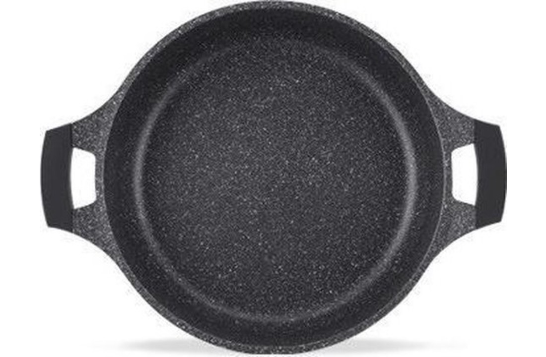 Marble Soeppan met Glazen Deksel Zwart - ⌀40cm