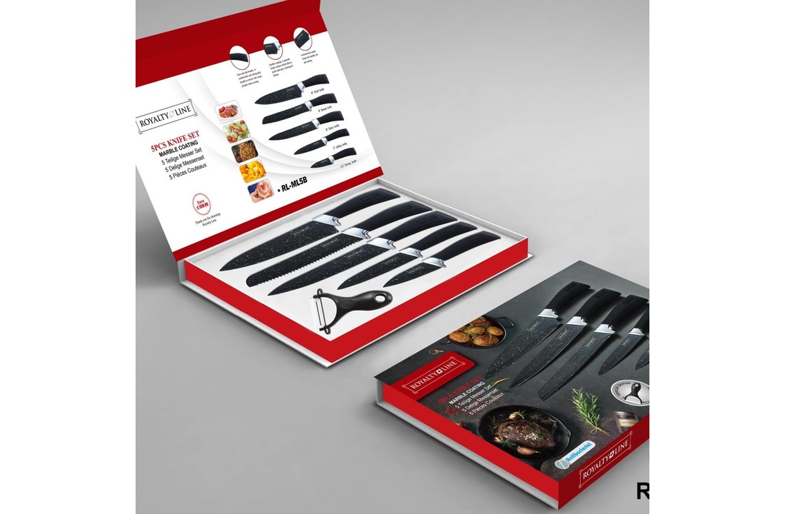 5 Delige Messenset - Marmeren coating