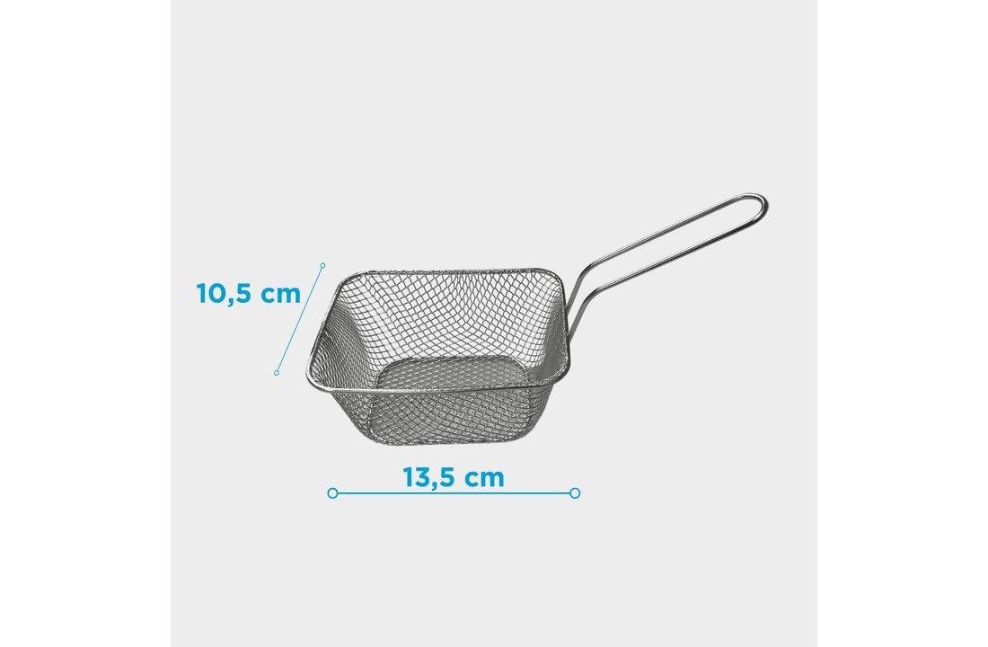 Mini Mandje met greep - RVS - Zilver of goud
