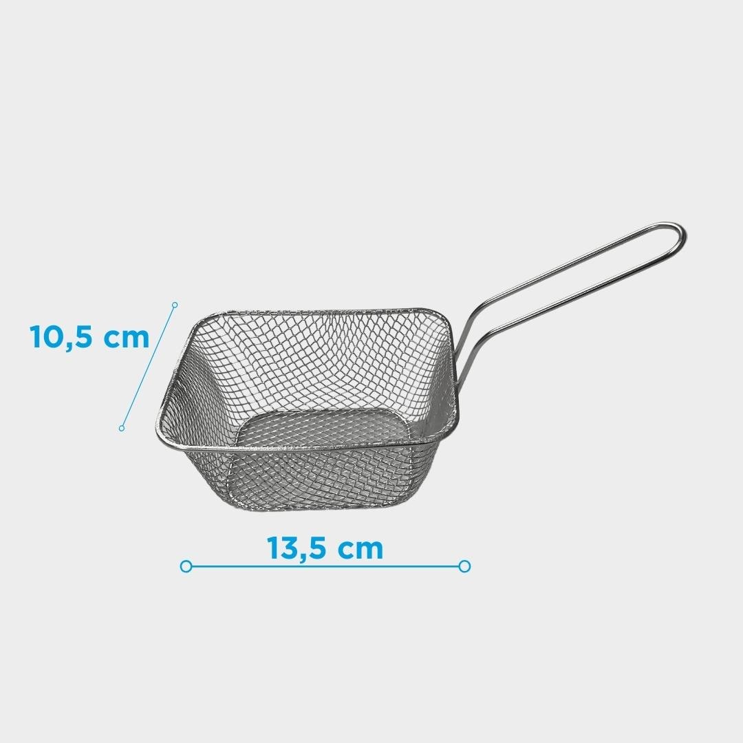 Mini Mandje met greep - RVS - Zilver of goud