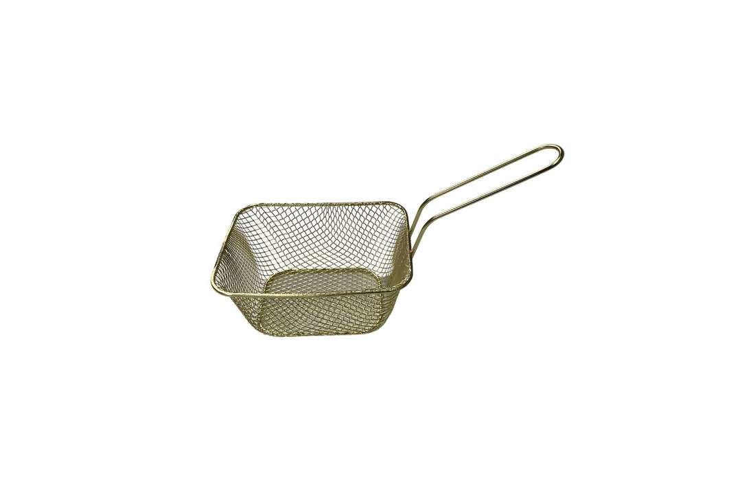 Mini Mandje met greep - RVS - Zilver of goud