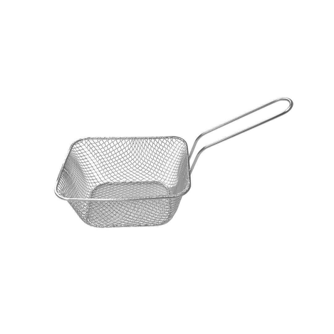 Mini Mandje met greep - RVS - Zilver of goud