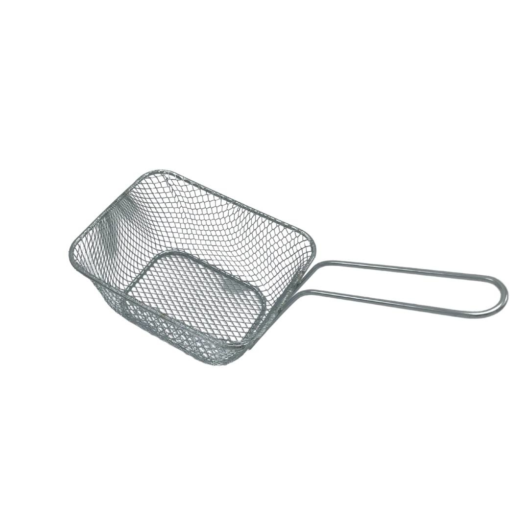 Mini Mandje met greep - RVS - Zilver of goud
