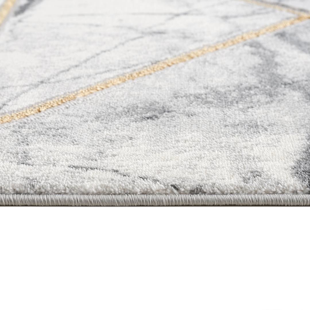 Tapis Pera Gris clair - Lignes dorées I Magic Floors