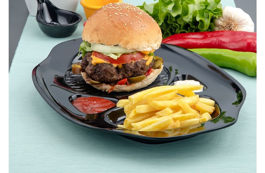 Burger Platte Melamin - 35x25 cm