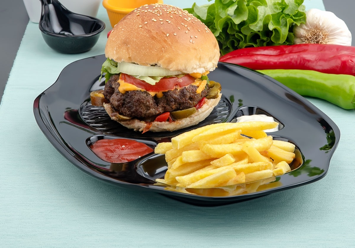 Burger Platte Melamin - 35x25 cm