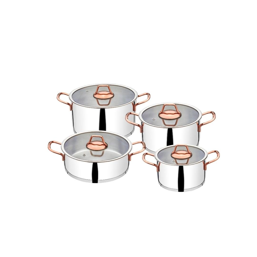 HUMA Marmite Set - Poignée ordinaire / Cuivre 8 PCS