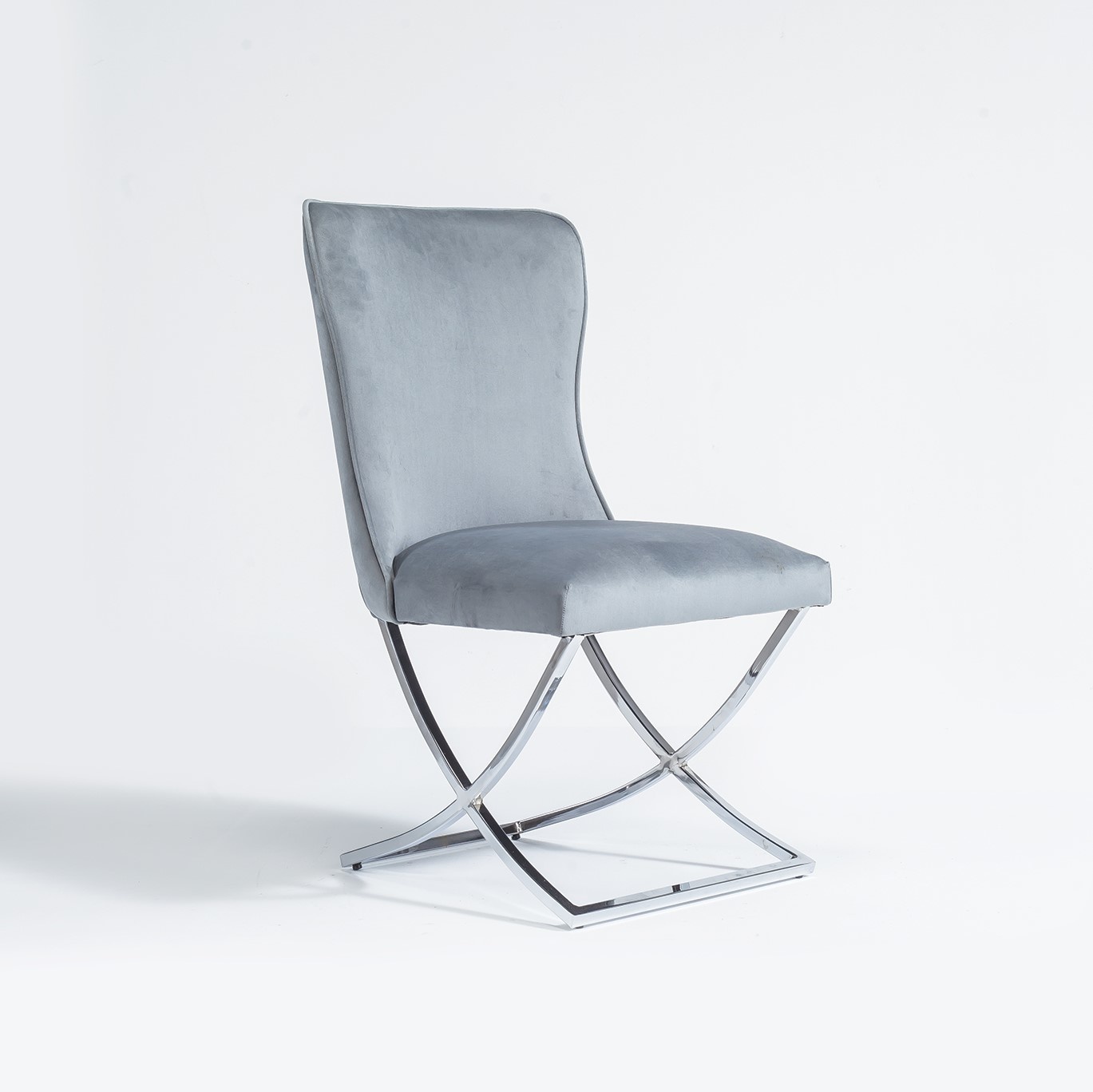 armchair with metal legs