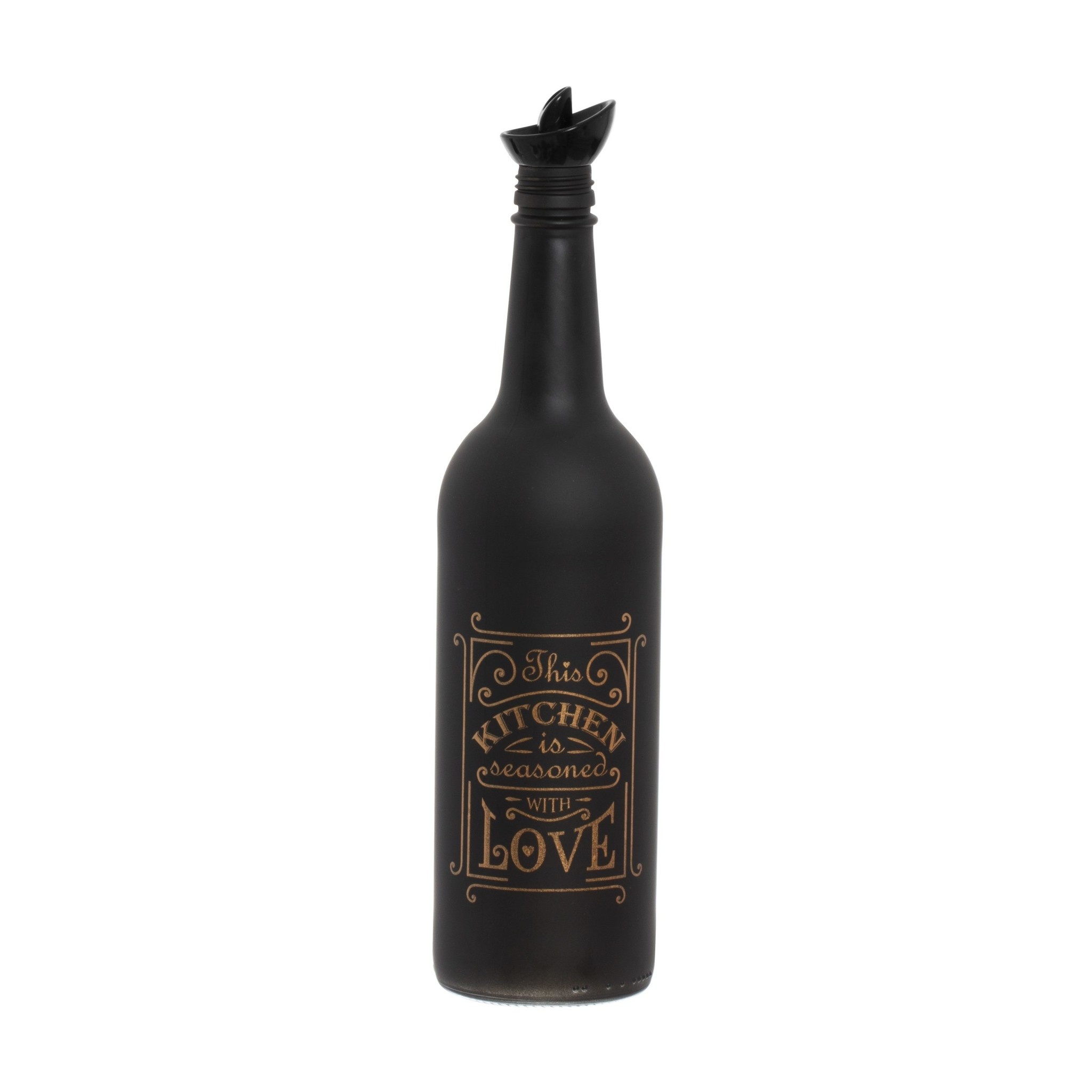 Bouteille d'huile en verre
