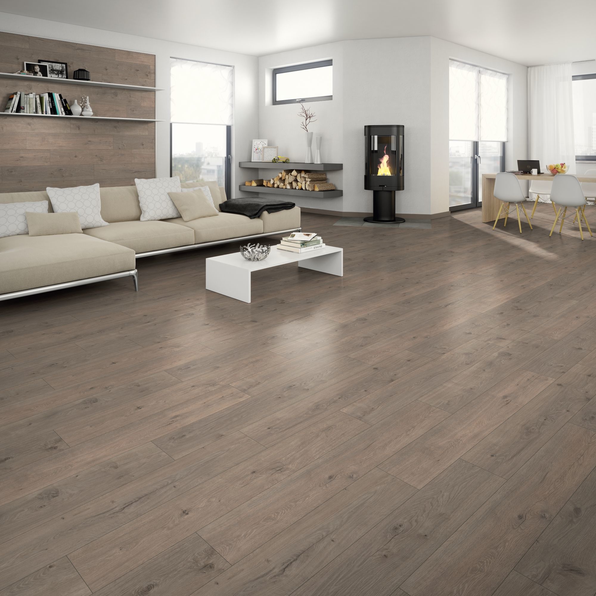 Laminaat Classic zonder-groef 8mm H2833 - EPL138 Omnipore Murom Oak Grey