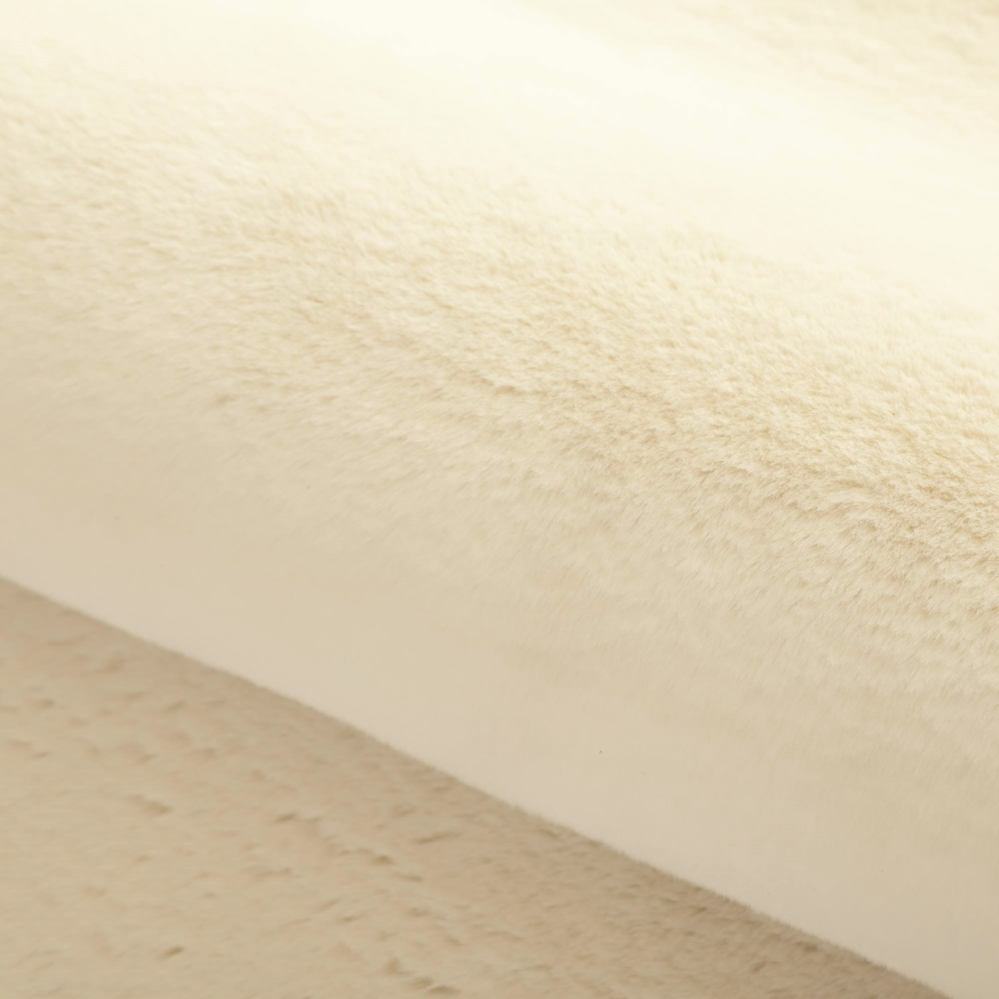 Tapis rond - Lapin doux - Beige Blanc