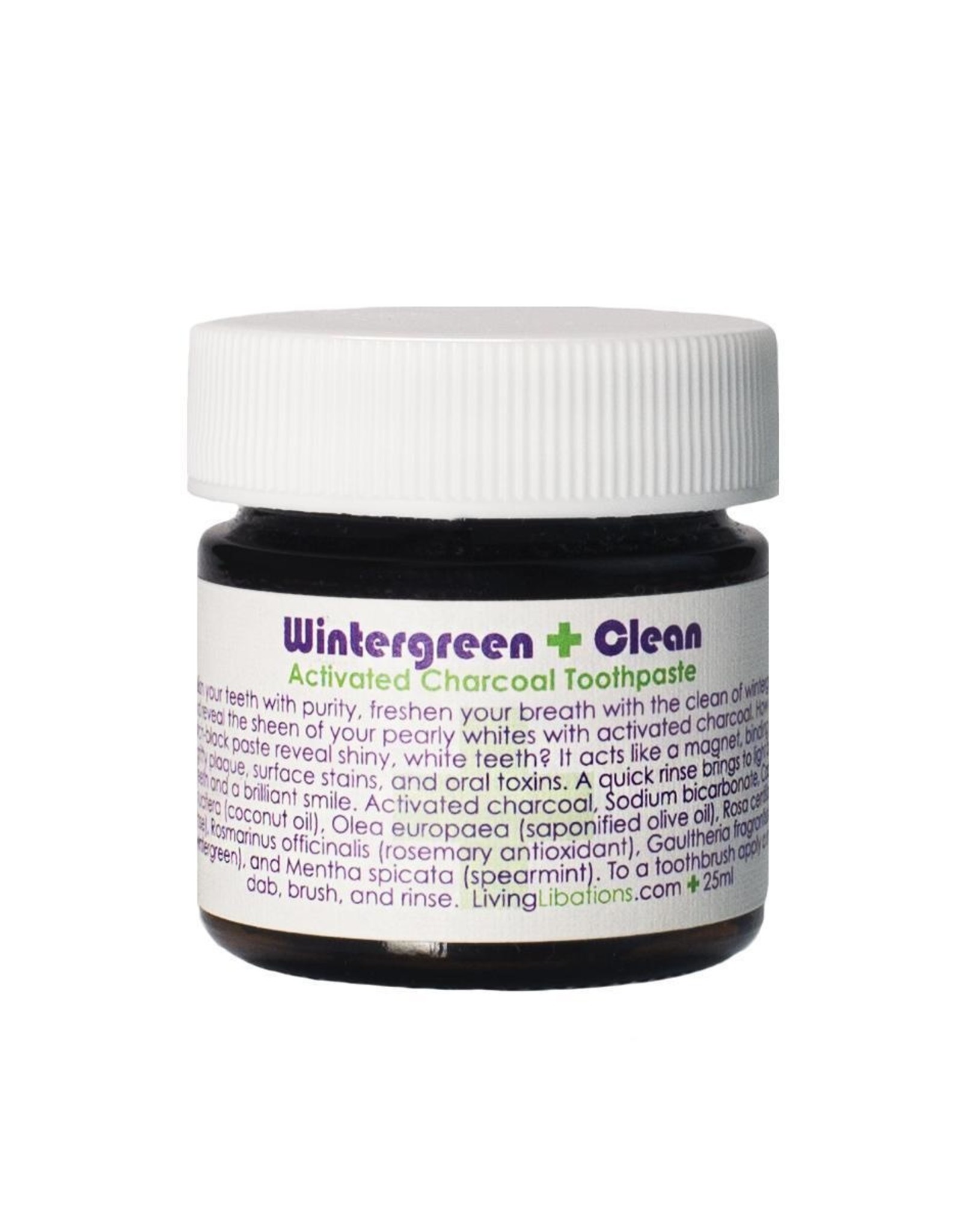 Living Libations Wintergreen Clean Activated Charcoal Toothpaste